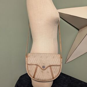 Christian Dior Beige Crossbody Bag Stylish Clean Long Strap Italy